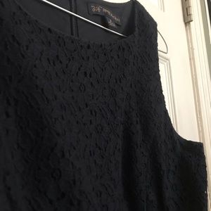 Brooks Brothers navy lace cocktail dress